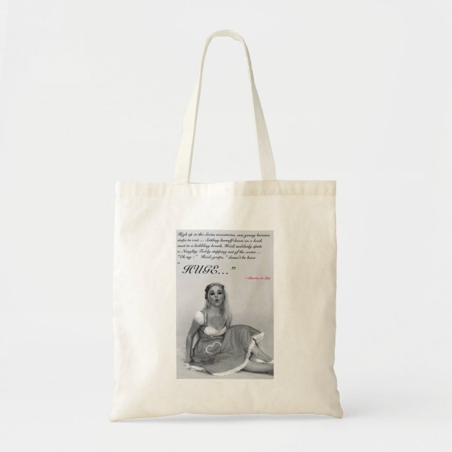 Funny Rude Retro Pinup Shopper Leinwand Shopper Ba Tragetasche (Vorne)