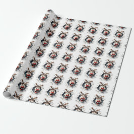 Funny Rudolph, der Rotnasen-Rentier Geschenkpapier