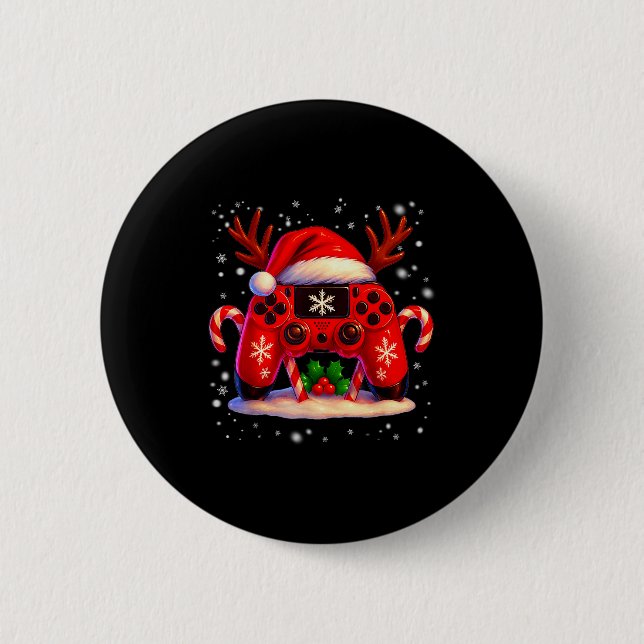 Funny Rudolph Game Controller Christmas Xmas Boy K Button (Vorderseite)