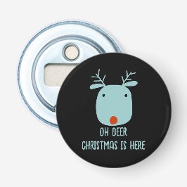 Funny Rudolph the Red Nosed Reindeer Christmas Flaschenöffner