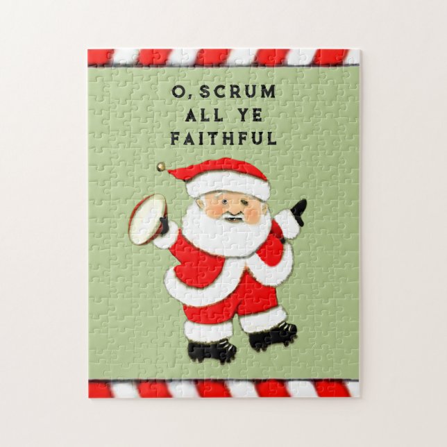 Funny Rugby Holiday Gift Jigsaw Puzzle (Vertikal)