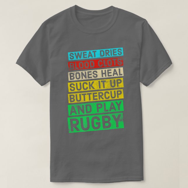 Funny Rugby Quote Play Rugby T-Shirt (Design vorne)