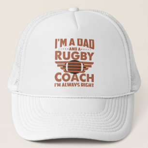Funny Rugby Vater und Rugby Coach Truckerkappe