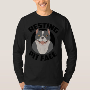 Funny Ruheling Pit Face Red Nose American Pitbull T-Shirt