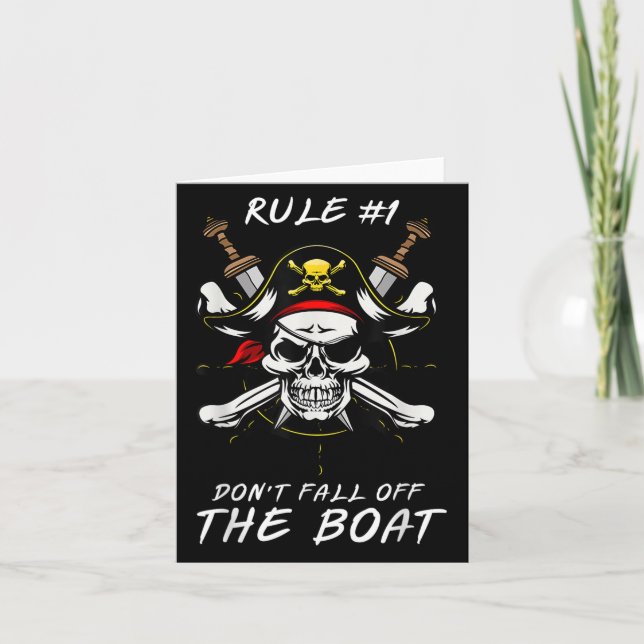 Funny Rule #1 Don't Fall Off The Boat Cruise Rate  Karte (Vorderseite)