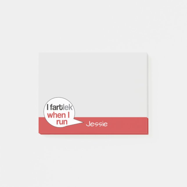 Funny Runner Personnalisé FARTlek © Post-it Notes (Devant)