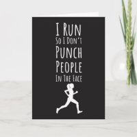 Funny Running Card Runner Fitness Joggen Marathon