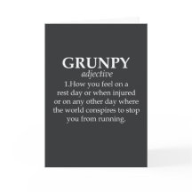 Funny Running Card Typografy Cross Country Runner
