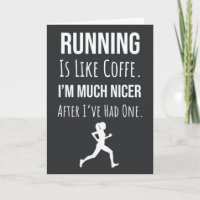 Funny Running Cards Fitness Gym Coffe