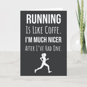 Funny Running Cards Fitness Gym Coffe Karte