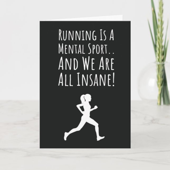 Funny Running Cards Marathon Cross Country Runner Karte (Vorderseite)