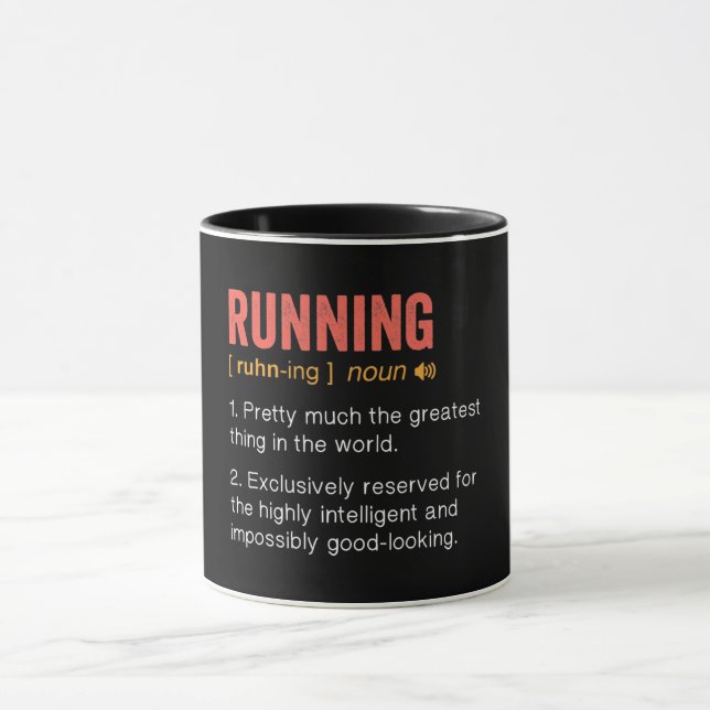 Funny Running Definition Tasse (Zentrum)