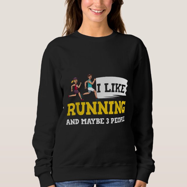 Funny Running Geschenk Halbmarathon Ultra Runner R Sweatshirt (Vorderseite)