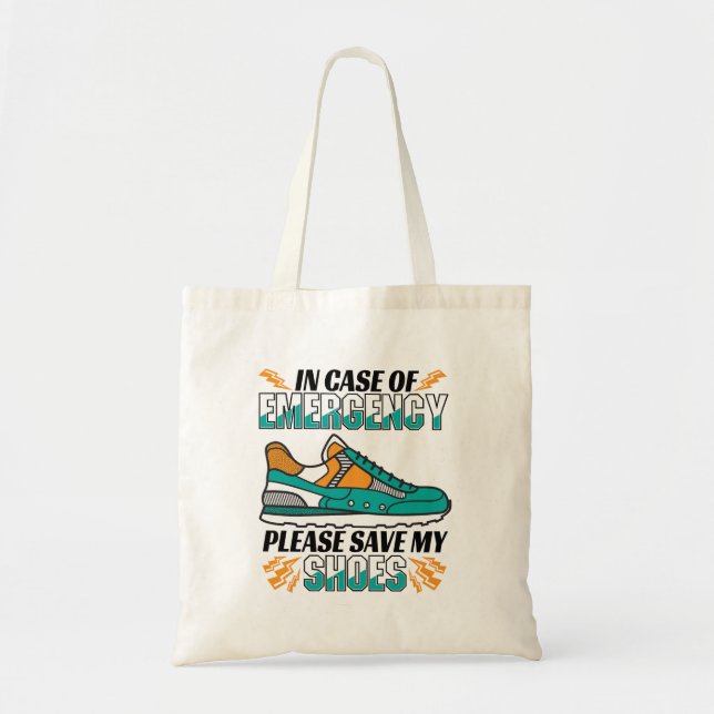 Funny Running Quote - Meine Schuhe Rett Tragetasche (Vorne)