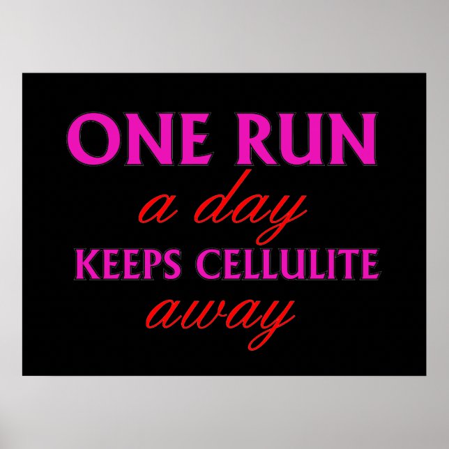 Funny Running Quote - Motivierend Fitness Poster (Vorne)