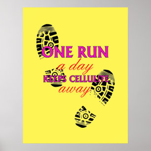 Funny Running Quote - Motivierend Fitness-Poster Poster