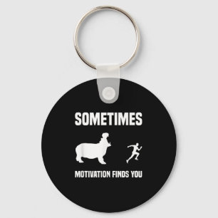 Funny Running Shirt Sportläufer Hippo Motivation Schlüsselanhänger