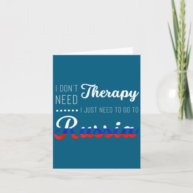 Funny Russia Summer Vacation Travel Souvenir Quote Karte (Vorderseite)