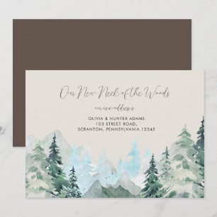 Funny Rustic Neck the Woods Moving Announcement Einladung