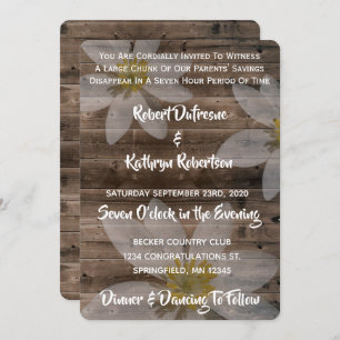 Funny & Rustic Wedding Einladung