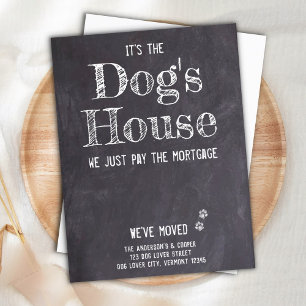 Funny Rustic Wir haben Hunde bewegt Ankündigungspostkarte