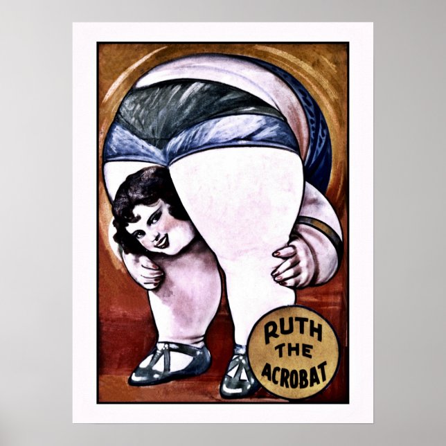 Funny Ruth, der Vintage Zirkus von Acrobat Poster (Vorne)