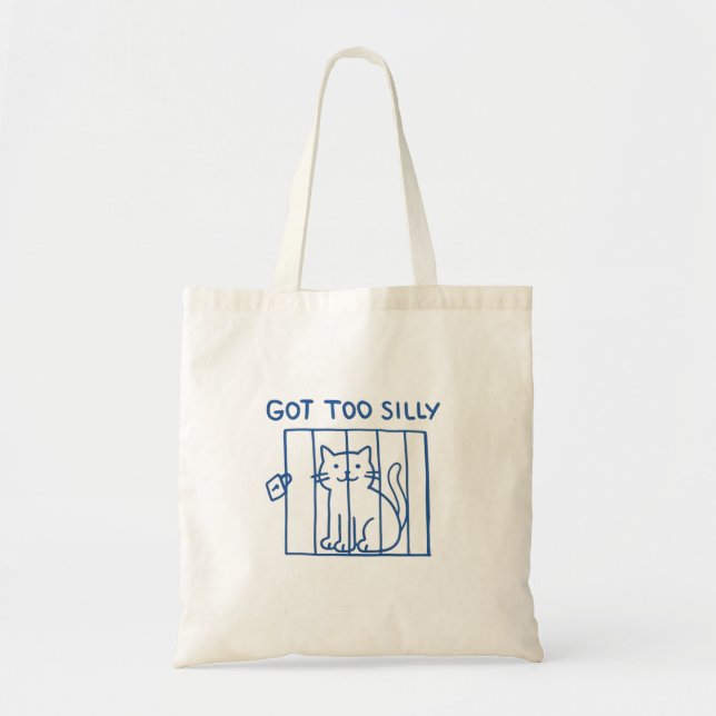 Funny Sac fourre-tout Chat - Obtenu Trop Silencieu (Devant)