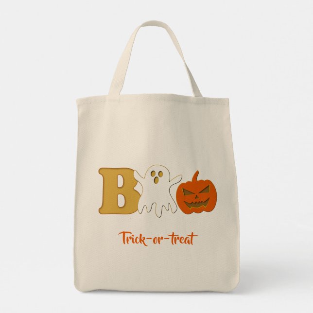 Funny Sac fourre-tout d'Halloween Boo (Dos)