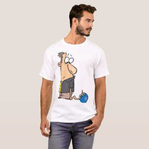 Funny Sad Bowler Charakter mit Bowling Ball T-Shirt
