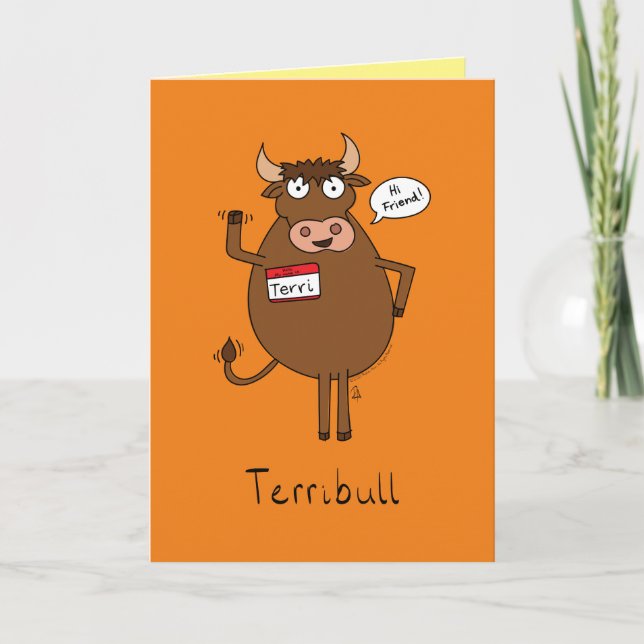 Funny Sad Bull Sorry Grußkarte Karte (Vorderseite)