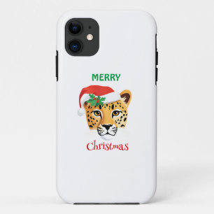 Funny Safari Tiere Cheetah Leopard Santa Xmas Case-Mate iPhone Hülle