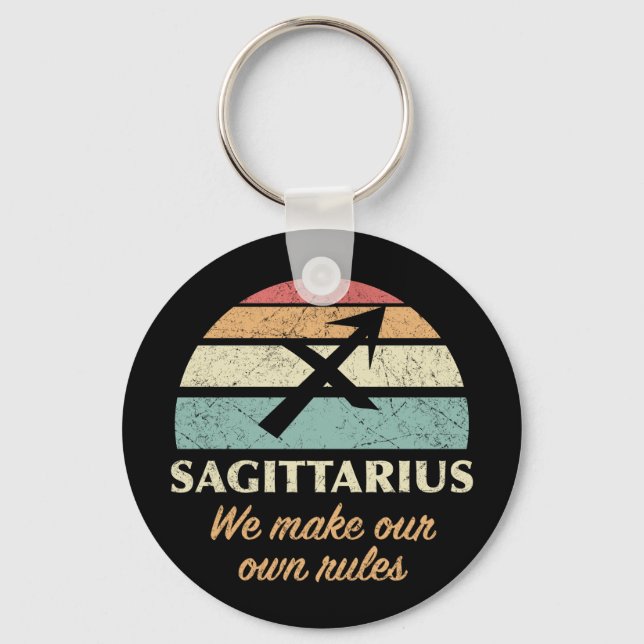 Funny Sagittarius Zodiac Rules Schlüsselanhänger (Vorderseite)