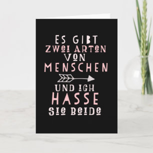 Funny sagt, ich hasse Menschen Karte