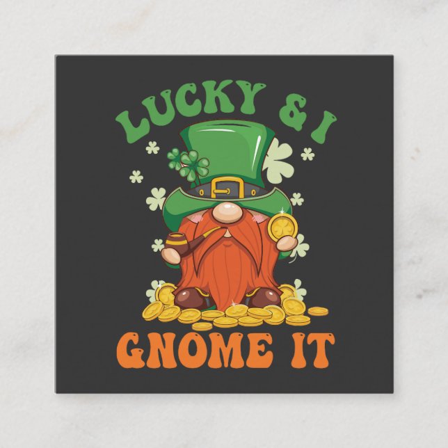 Funny Saint Patrick's Lucky und ich werde es irisc Begleitkarte (Vorderseite)