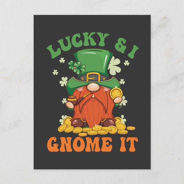 Funny Saint Patrick's Lucky und ich werde es irisc Einladungspostkarte (Vorderseite)