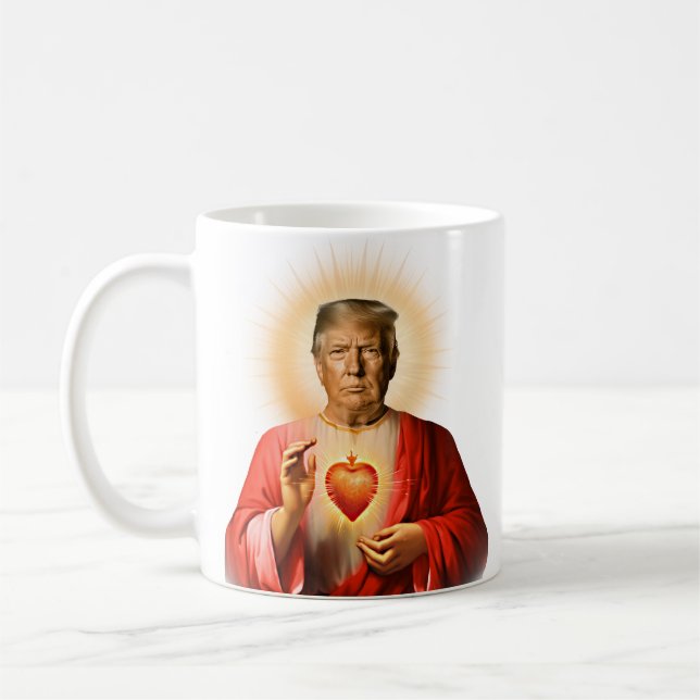 Funny Saint Trump Gebet Kaffeetasse (Links)