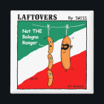 Funny Salami Bologna Magnet für Hot Dog Liebhaber<br><div class="desc">Dieses ist für Fleischliebhaber, die im Sommer ihre Liebe haben, Frankfurter zu grillen. Der Funny Food Magnet zeigt einen Salami-Bologna-Cartoon, der drei Hunde zeigt, die von einer maskierten Berühmtheit beeindruckt sind. Gutes Geschenk für einen Griller im Hinterhof. Lege sie auf deinen Kühlschrank, sammle sie oder tausche sie mit Freunden ein....</div>