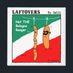 Funny Salami Bologna Magnet für Hot Dog Liebhaber<br><div class="desc">Dieses ist für Fleischliebhaber, die im Sommer ihre Liebe haben, Frankfurter zu grillen. Der Funny Food Magnet zeigt einen Salami-Bologna-Cartoon, der drei Hunde zeigt, die von einer maskierten Berühmtheit beeindruckt sind. Gutes Geschenk für einen Griller im Hinterhof. Lege sie auf deinen Kühlschrank, sammle sie oder tausche sie mit Freunden ein....</div>