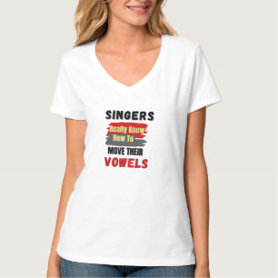 Funny Sänger Vowel Movement T-Shirt