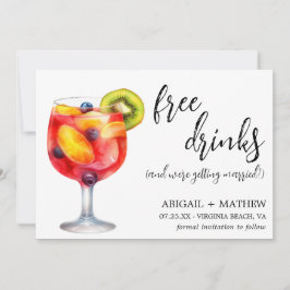 Funny Sangria Cocktail Drink Foto Hochzeit Save The Date