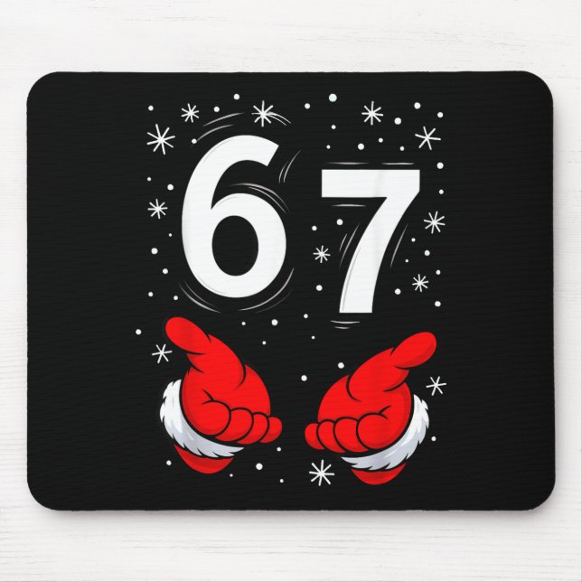 Funny Santa 6 7 Meme Six Seven Christmas 67 Italia Mousepad (Vorne)