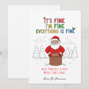 Funny Santa Alles ist gut Feiertagskarte