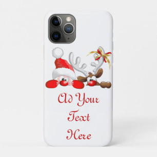 Funny Santa and Reindeer Cartoon Case-Mate iPhone Hülle