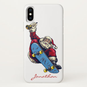 Funny Santa auf Skateboard Frohe Weihnachtsfeierta Case-Mate iPhone Hülle