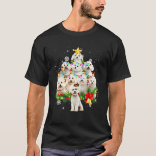 Funny Santa Bichon Frise Weihnachtsweihnachtsbaum T-Shirt