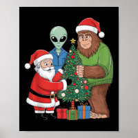 Funny Santa Bigfoot Alien Dekorieren Weihnachtsste