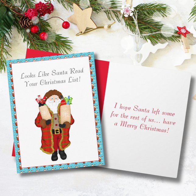 Funny Santa Bringing The Liquor Weihnachten Karte (Von Creator hochgeladen)