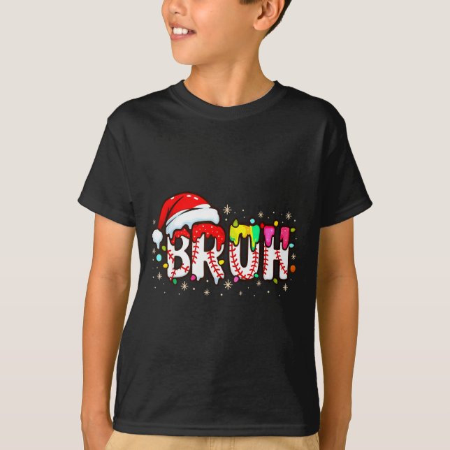 Funny Santa Bruh Baseball Christmas Xmas Meme Paja T-Shirt (Vorderseite)