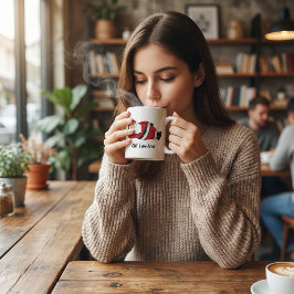 Funny santa christmas cartoon illustration Kaffeetasse