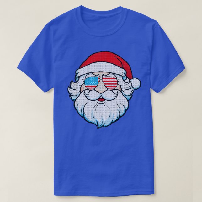 Funny Santa Claus Brille mit Hutbart C T-Shirt (Design vorne)